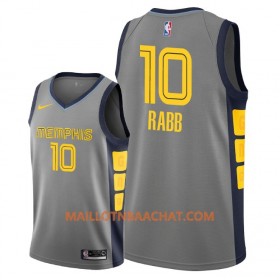 Maillot NBA Memphis Grizzlies Ivan Rabb 10 2018-19 Nike City Edition Gris Swingman - Homme